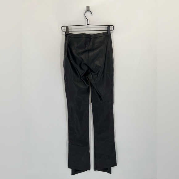 Alexander Wang Faux Leather Snap Side Leg Button Detail Stretch Washable Pants - Picture 7 of 8